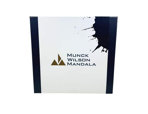 Product packaging with 'Munck Wilson Mandala' logo on a white background