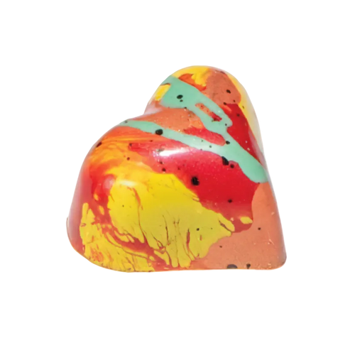 Colorful marbled bonbon 
on a white background